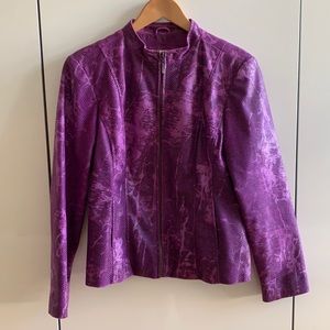 NWT faux purple leather lightweight jacket